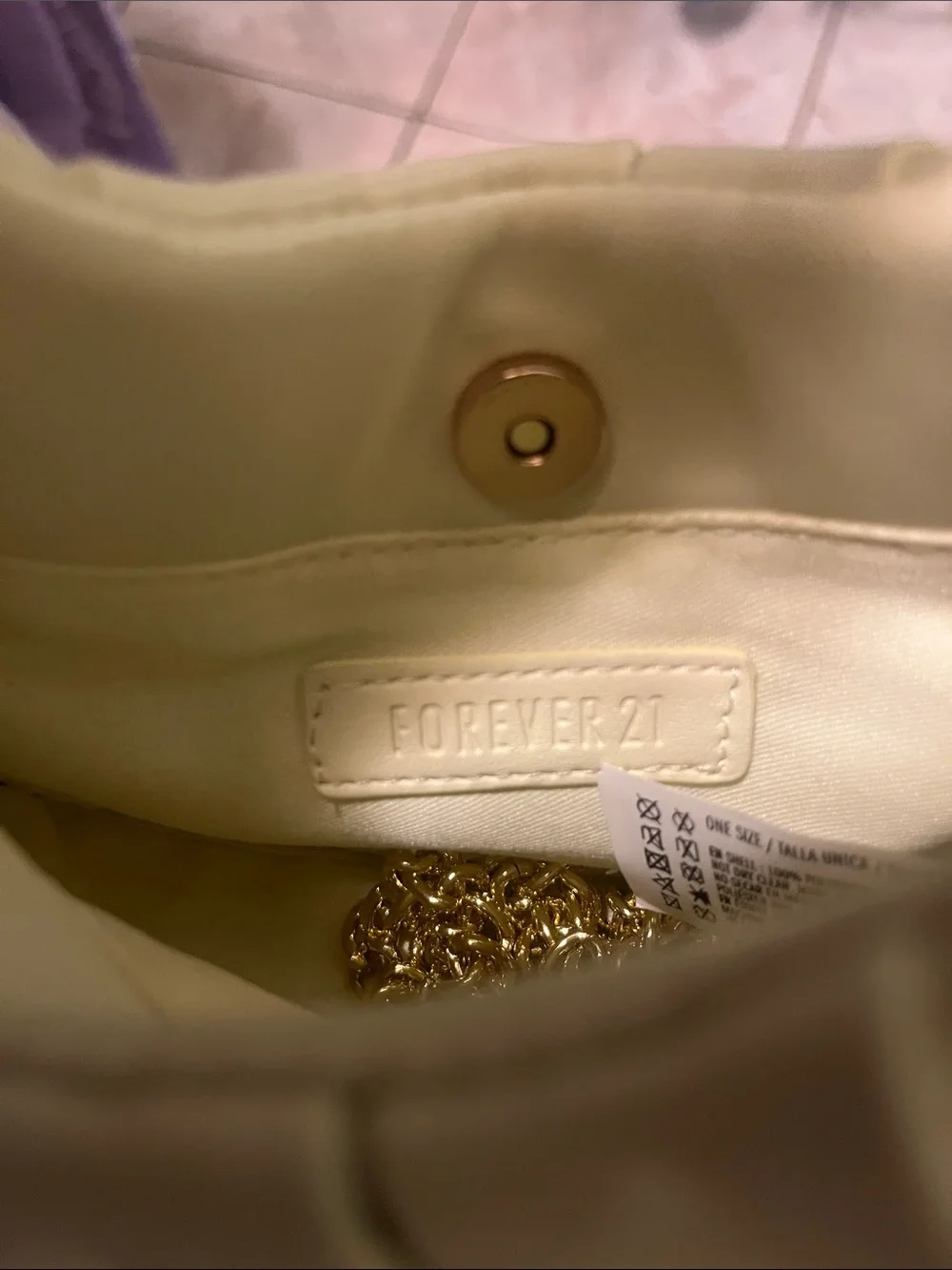 Cream Ruched Handle Shoulder Bag - Unbranded